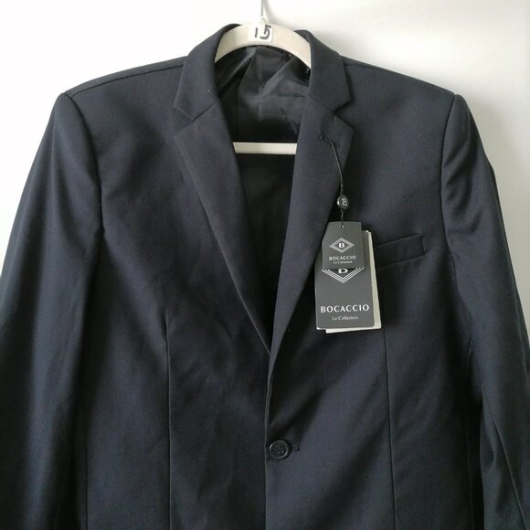 NWT Bocaccia Le Collezioni Mens Youth Navy Blue Modern Fit Blazer Size 20 - Picture 2 of 6
